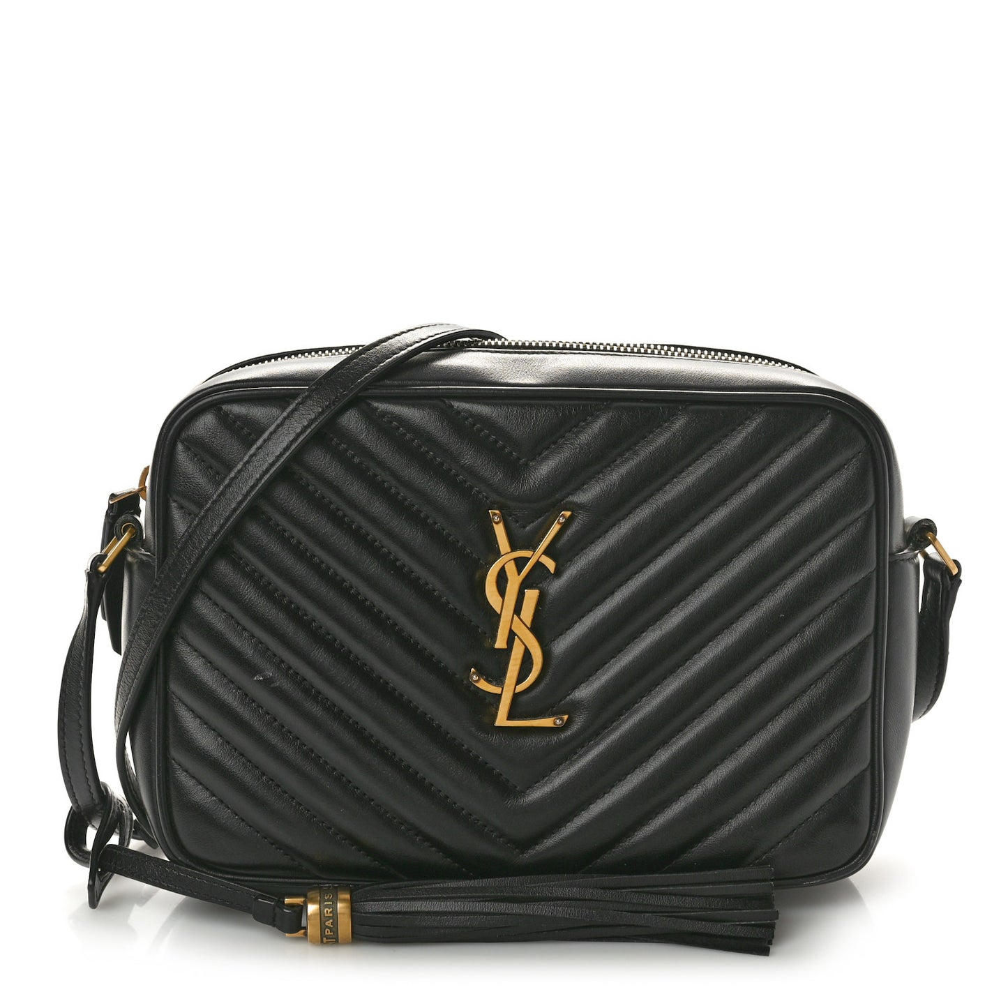 Calfskin Matelasse Monogram Lou Camera Bag Black