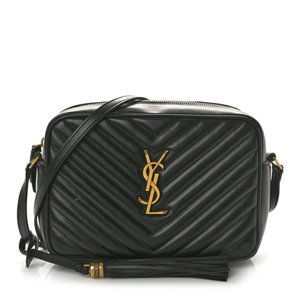 Saint Laurent Calfskin Matelasse Monogram Lou Camera Bag Black 1 of 11