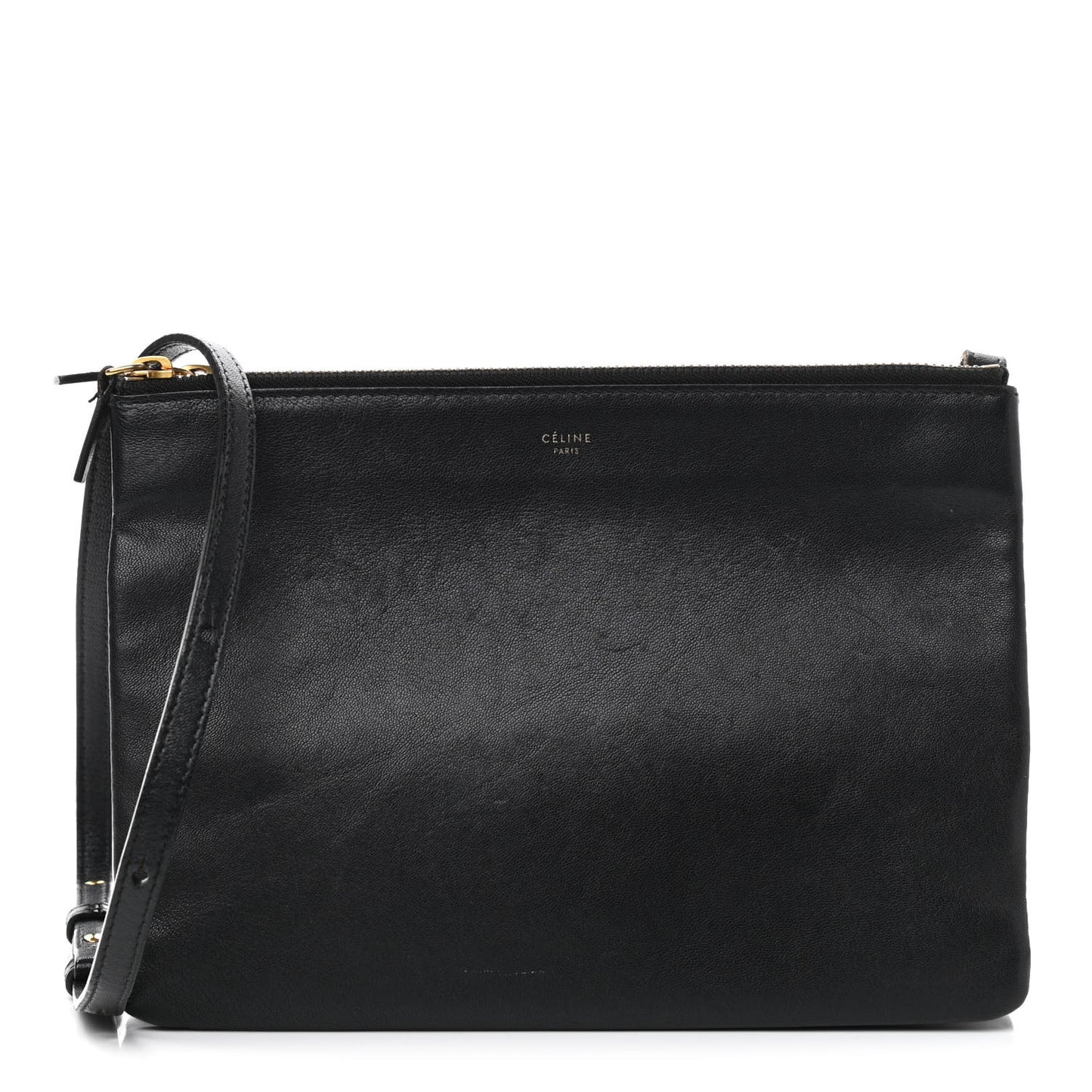 Goatskin Large Trio Crossbody Bag Black