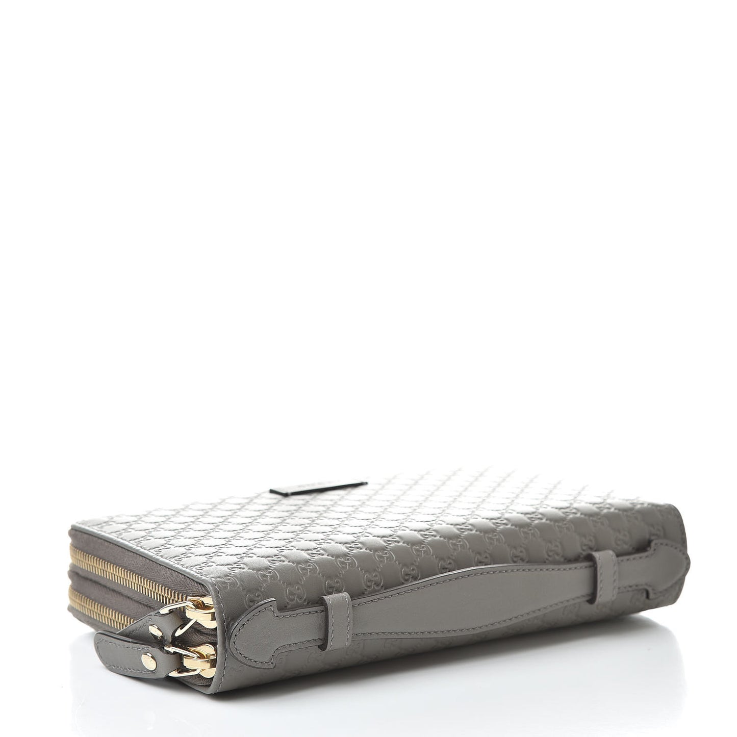 Soft Microguccissima Zip Around Top Handle Travel Wallet Loess