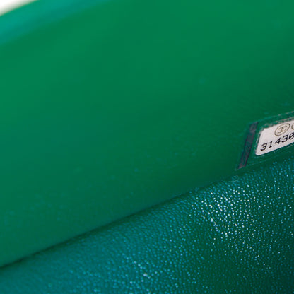 Chanel Iridescent Lambskin Quilted Mini Top Handle Rectangular Flap Green 7 of 12