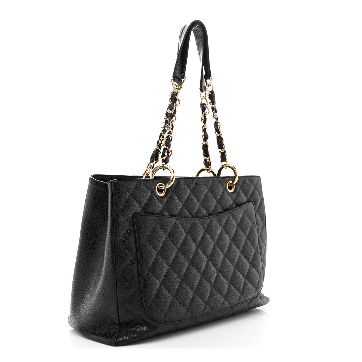Chanel Caviar Quilted Grand Shopping Tote GST Black 3 of 14