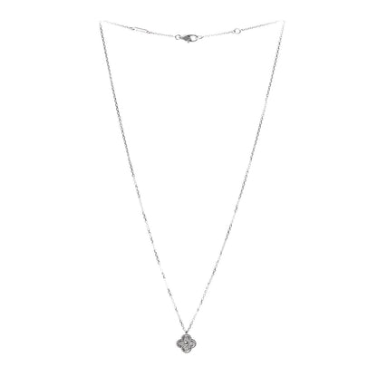 Van Cleef & Arpels 18K White Gold Diamond Sweet Alhambra Pendant Necklace 3 of 8