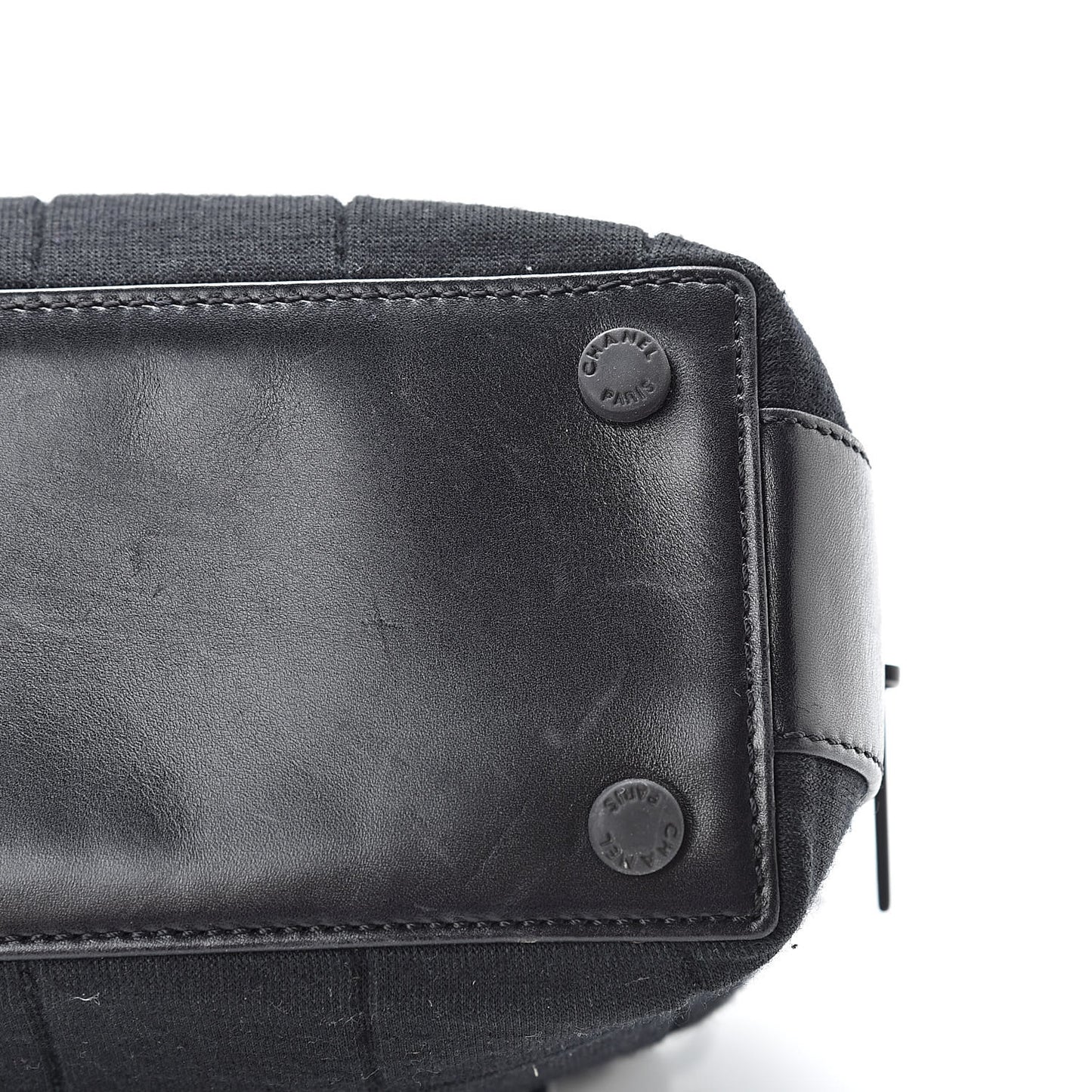 Jersey Quilted Chocolate Bar Shoulder Bag Black