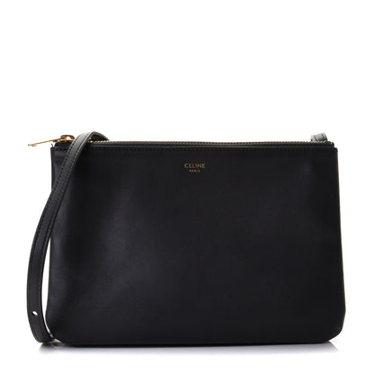 Celine Lambskin Small Trio Crossbody Bag Grey 1 of 15