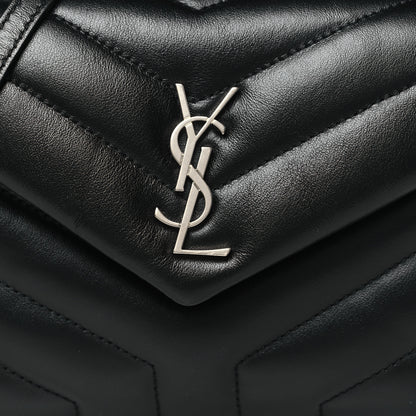 Saint Laurent Calfskin Y Quilted Monogram Toy Loulou Crossbody Bag Black 8 of 11