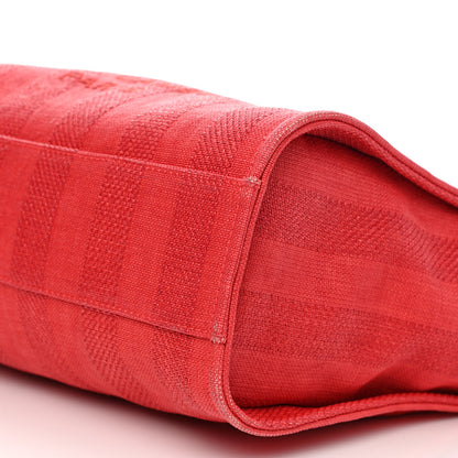 Chanel Mixed Fibers Striped Small Deauville Tote Red 11 of 13