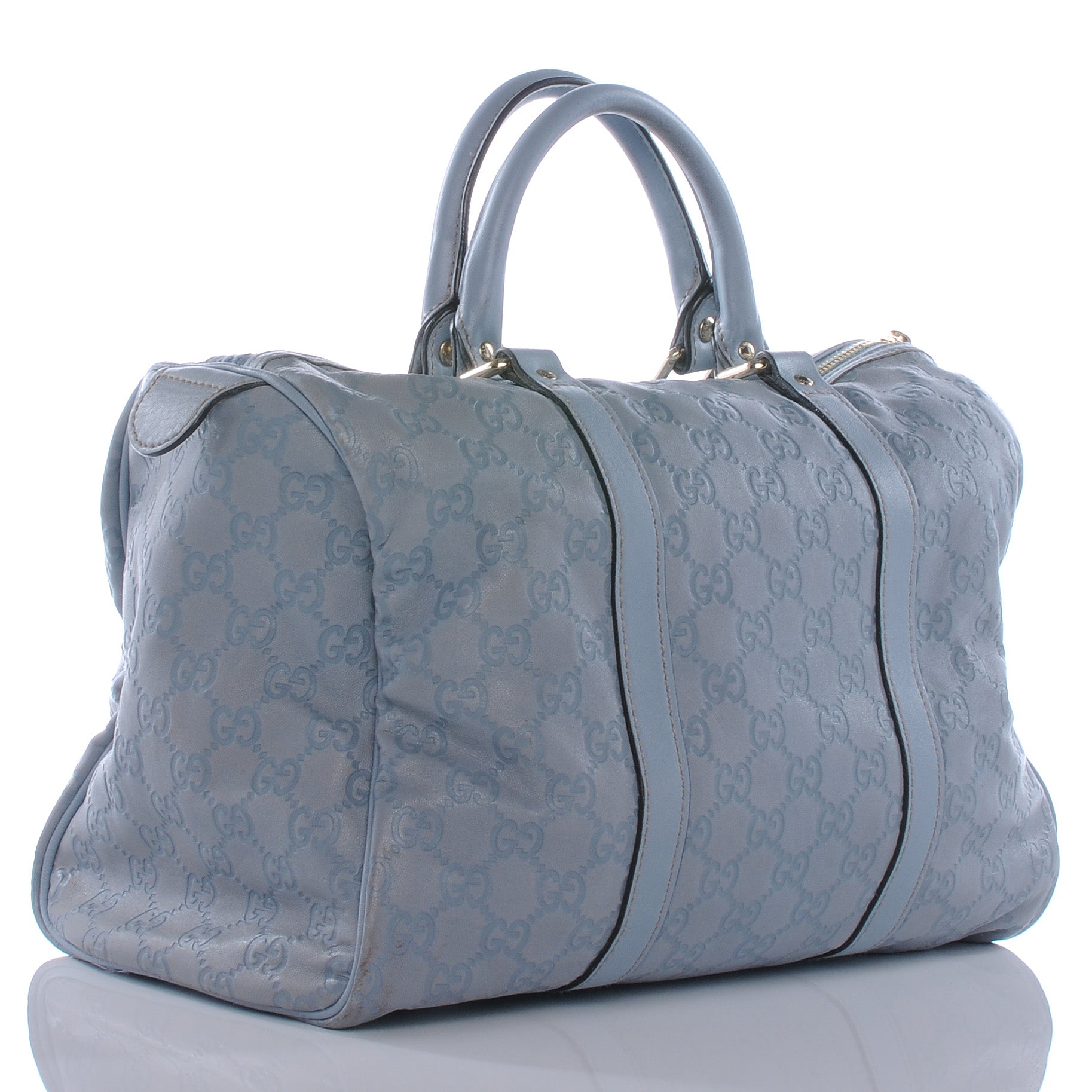 Gucci Guccissima Medium Joy Boston Light Blue 3 of 8