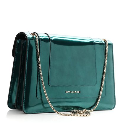 Bulgari Metallic Calfskin Serpenti Forever Shoulder Bag Green 4 of 10