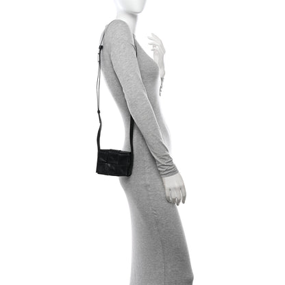 Bottega Veneta Paper Calfskin Maxi Intreccio Extra Mini Cassette Crossbody Bag Black 2 of 13