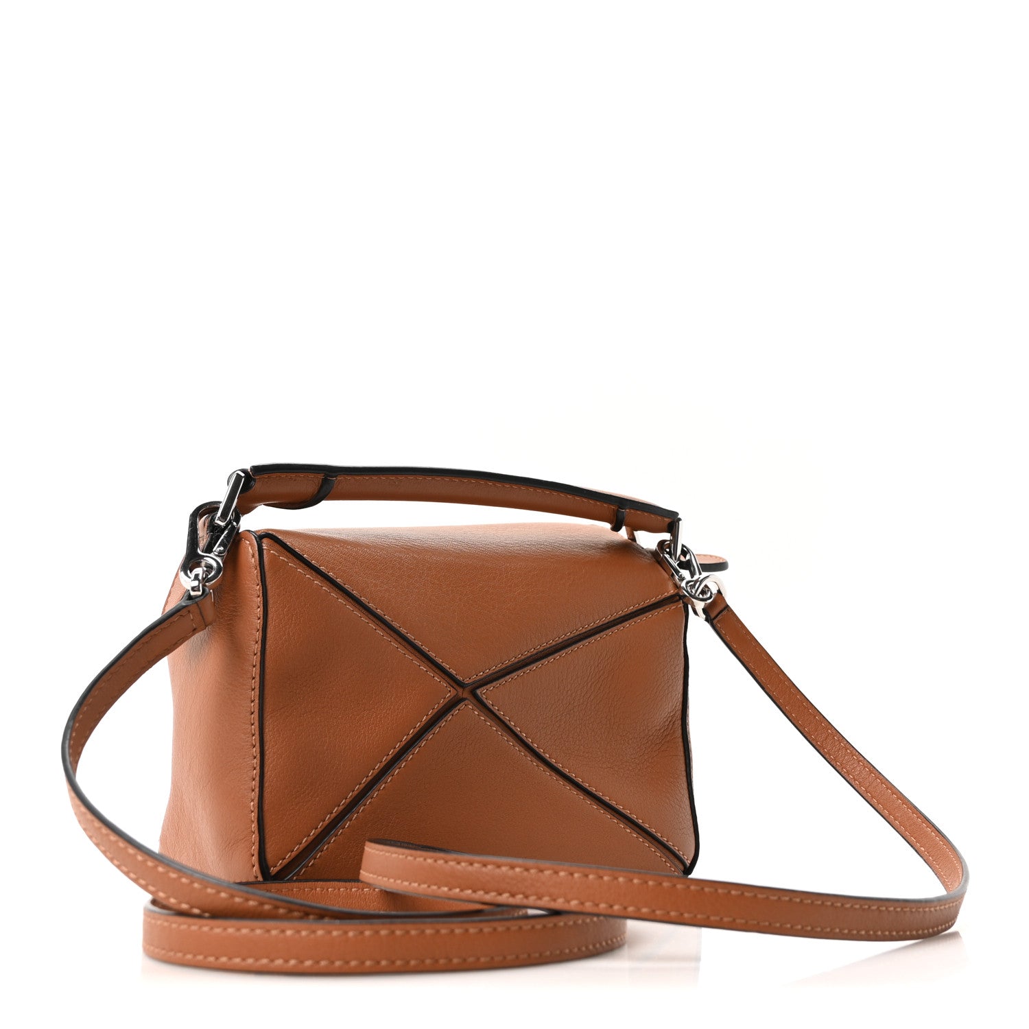 Loewe Calfskin Mini Puzzle Bag Tan 3 of 10