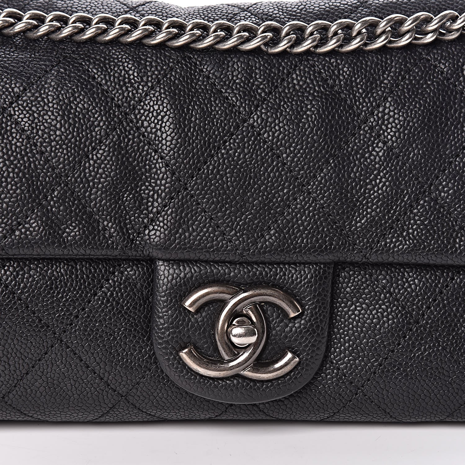 Chanel Caviar Quilted Medium Simply CC Flap Black 8 of 10