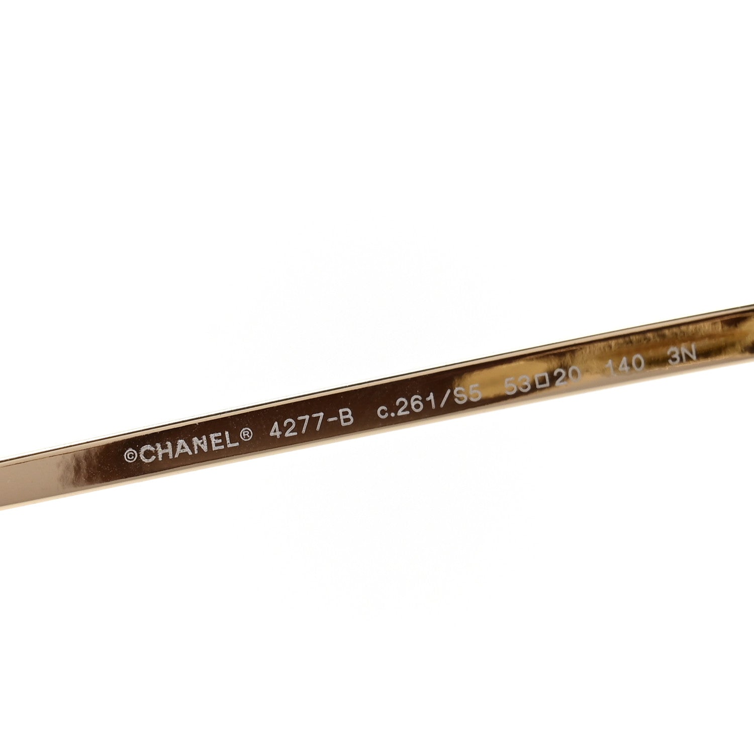 Chanel Square Frame Sequin Sunglasses 4277-B Gold Brown 5 of 9