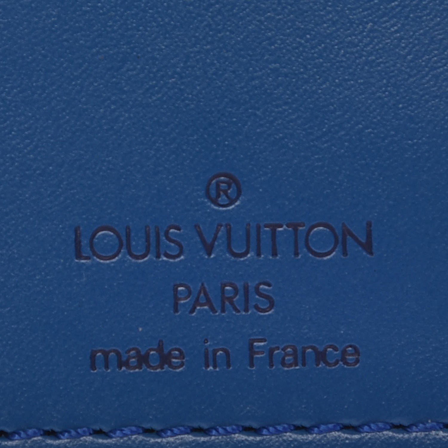 Louis Vuitton Calfskin Luggage Tag Blue 3 of 3