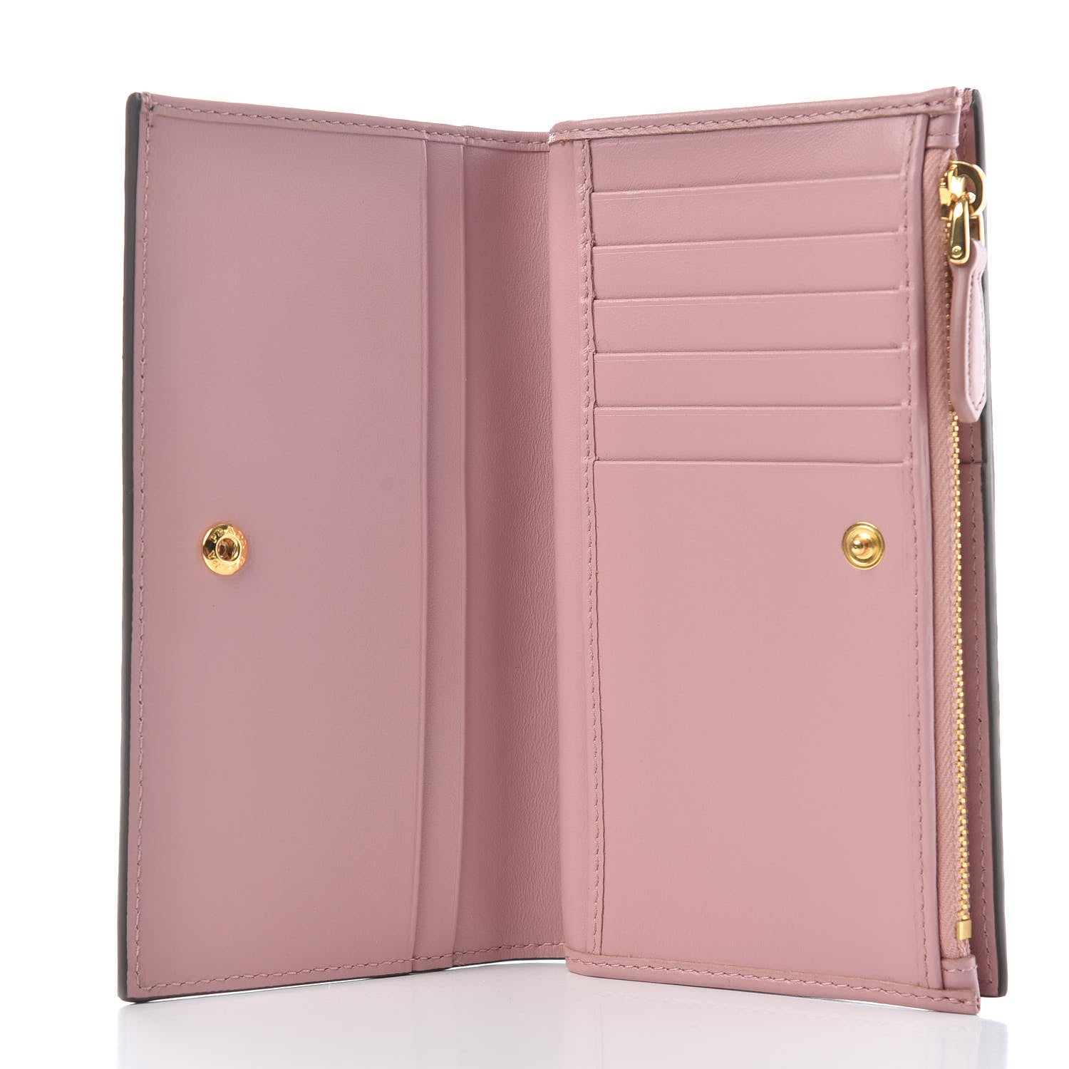 Prada Vitello Daino Continental Wallet Argilla Rosa 5 of 7