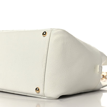 Chanel Caviar Quilted Petit Timeless Tote PTT White 8 of 13