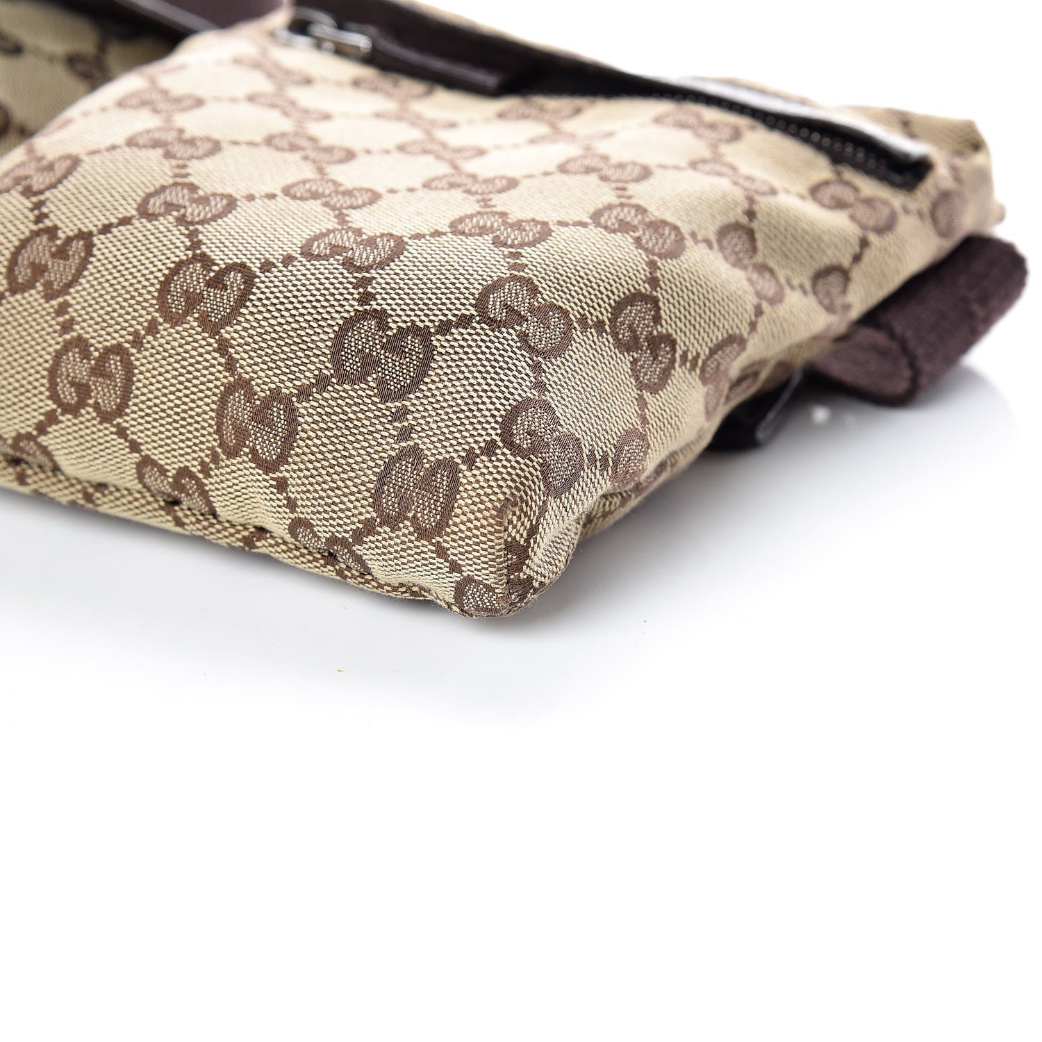 Gucci GG Monogram Double Pocket Belt Bag Dark Brown 11 of 12