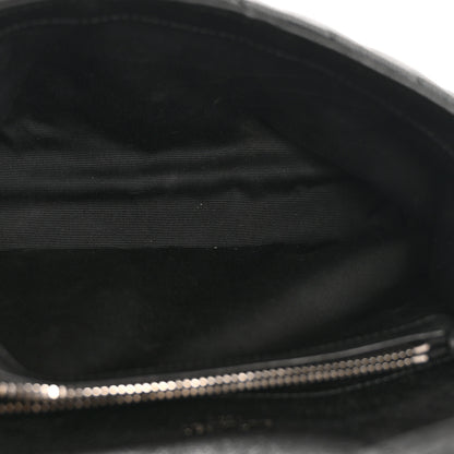 Saint Laurent Sheepskin Matelasse Chevron Monogram Medium College Bag Black 5 of 11