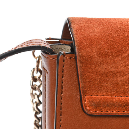 Chloe Suede Calfskin Small Faye Shoulder Bag Tobacco 6 of 9