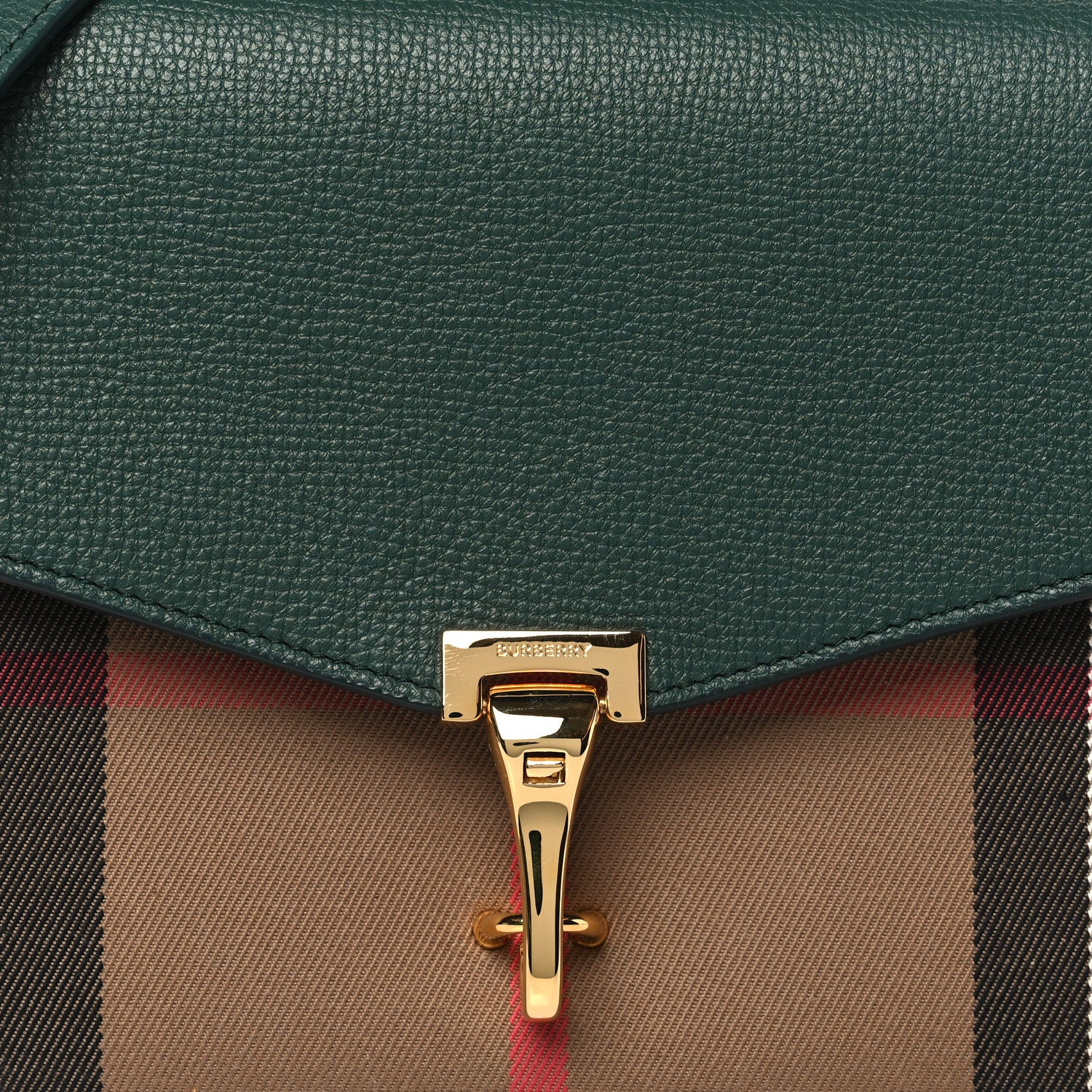 Burberry Derby Calfskin House Check Small Macken Crossbody Bag Vintage Green 8 of 10