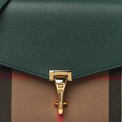 Burberry Derby Calfskin House Check Small Macken Crossbody Bag Vintage Green 8 of 10