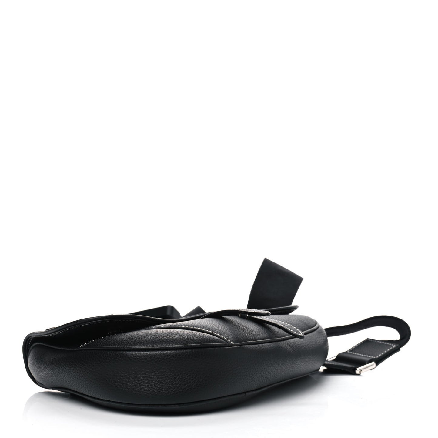 X KAWS Grained Calfskin Bee Saddle Bag Black