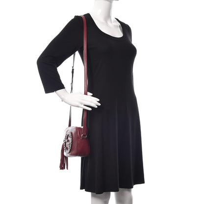 Gucci Pebbled Calfskin Studded Small Soho Disco Bag Soft Burgundy 2 of 10