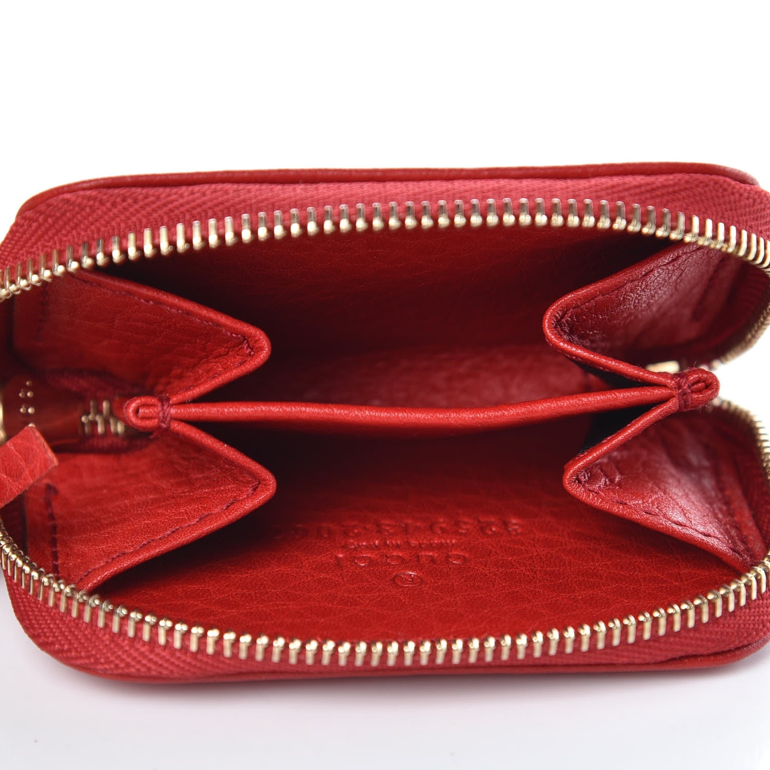 Gucci Pebbled Calfskin Soho Coin Purse Key Ring Red 4 of 4