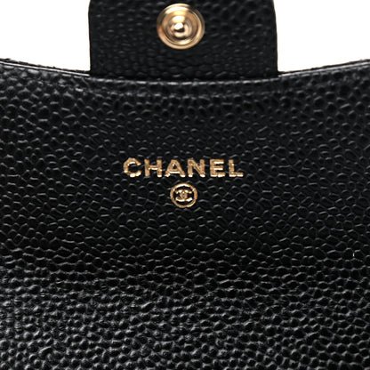 Chanel Caviar Quilted Flap Card Holder Wallet Black 6 of 9