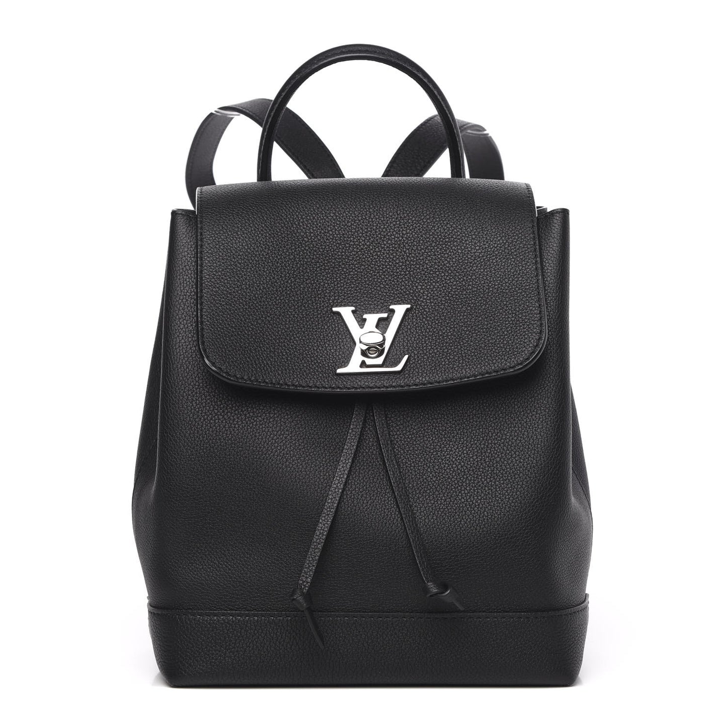 Calfskin Lockme Backpack Black