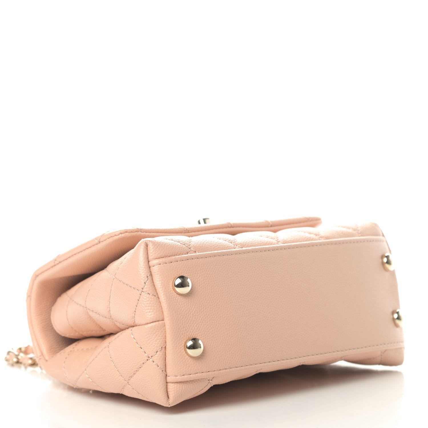 Chanel Caviar Quilted Extra Mini Coco Handle Flap Light Pink 3 of 5