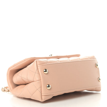 Chanel Caviar Quilted Extra Mini Coco Handle Flap Light Pink 3 of 5