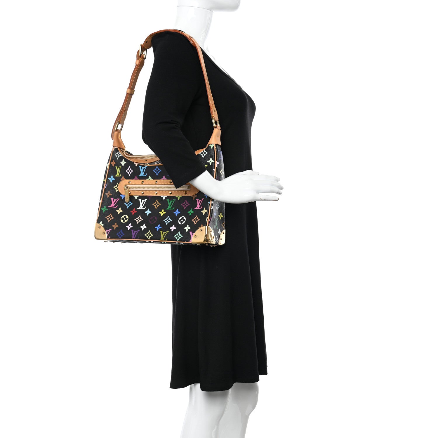 Louis Vuitton Monogram Multicolor Boulogne Black 2 of 15
