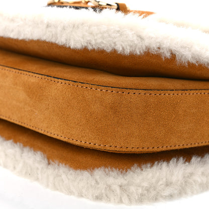 Gucci Suede Shearling Horsebit 1955 Shoulder Bag Brown 9 of 9