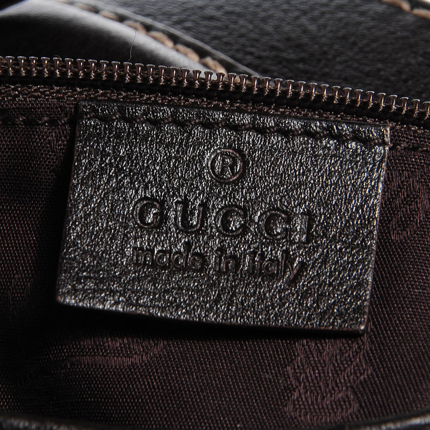 Guccissima Medium New Ladies Web Hobo Dark Brown