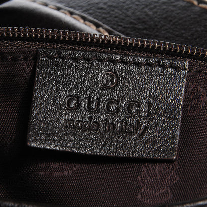 Gucci Guccissima Medium New Ladies Web Hobo Dark Brown 6 of 7