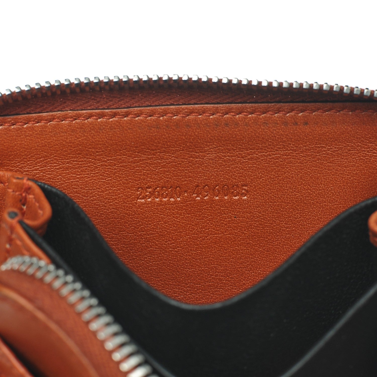 Gucci Microguccissima Zip Around Key Ring Coin Purse Burnt Orange 6 of 7