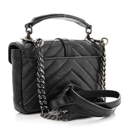 Saint Laurent Saint Laurent Chevron Shoulder Bag Black 3 of 14