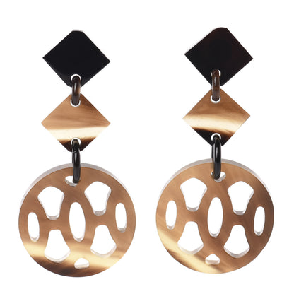 Hermes Buffalo Horn Silver Lift GM Earrings 1 of 6