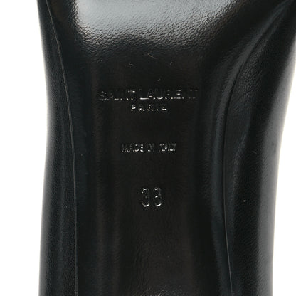 Saint Laurent Calfskin Bow Anais Pumps 38 Black Navy 7 of 10