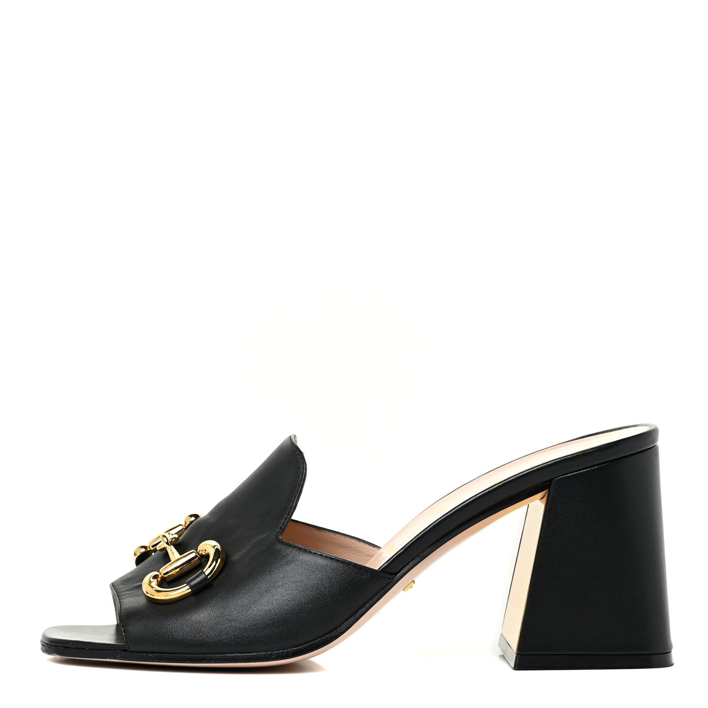 Nappa Horsebit 75mm Slide Sandals 39 Black
