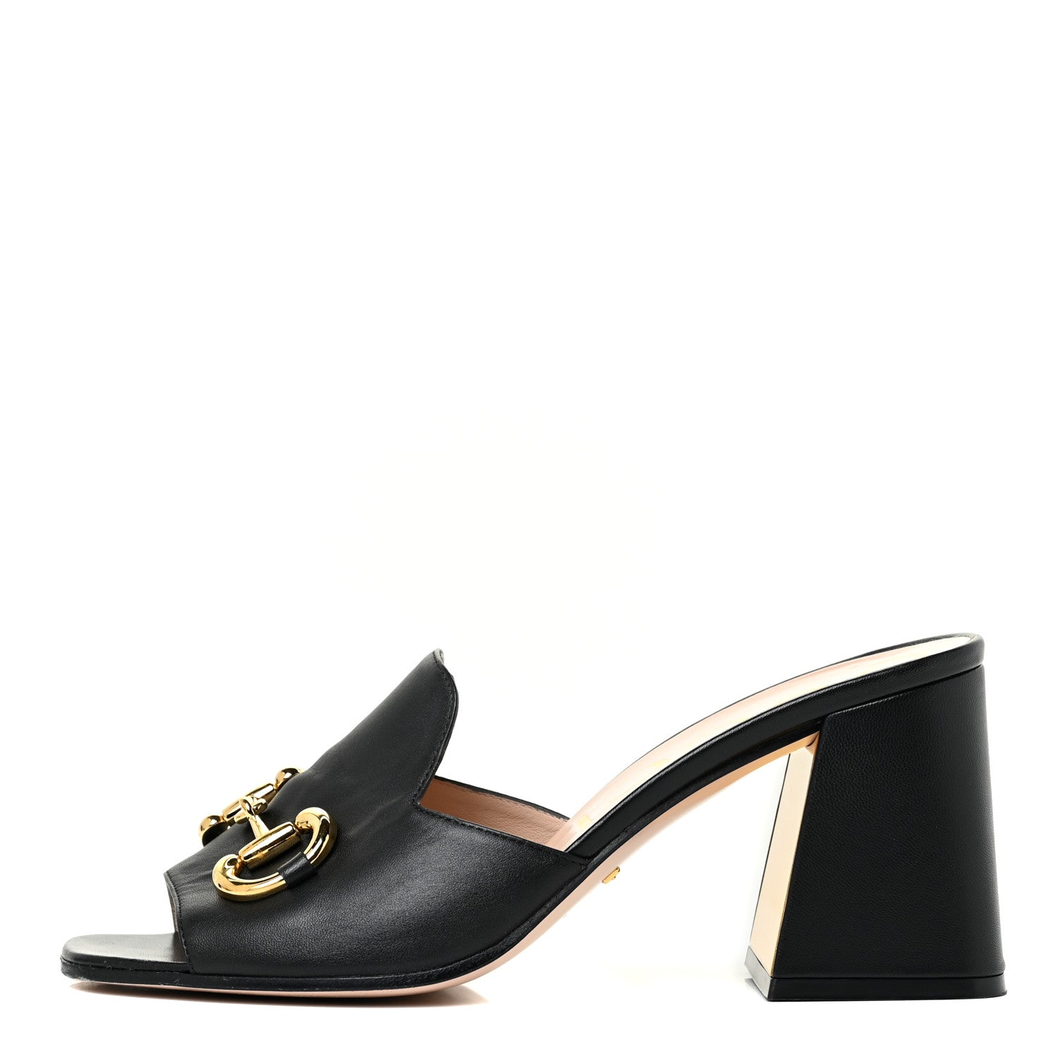 Gucci Nappa Horsebit 75mm Slide Sandals 39 Black 1 of 17