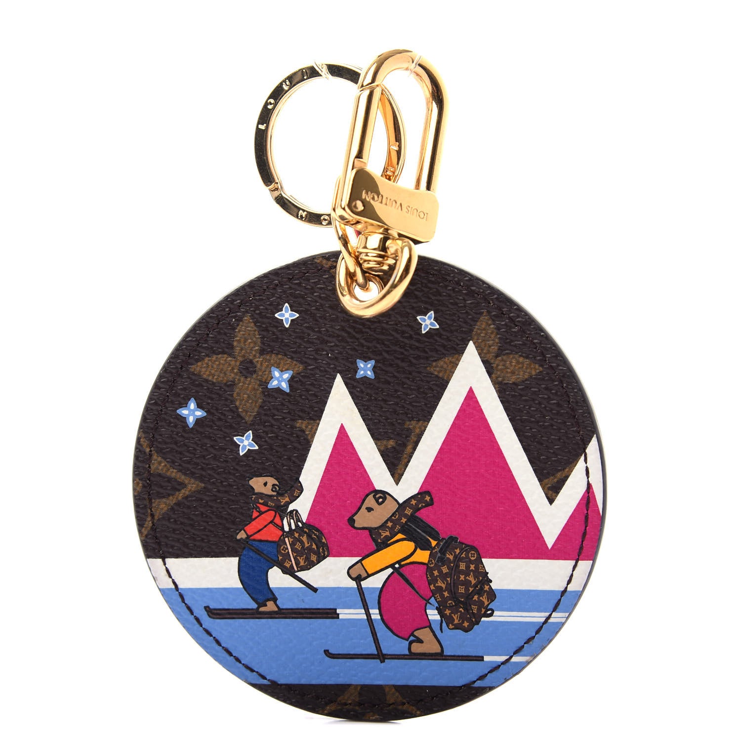 Louis Vuitton Monogram 2018 Christmas Animation Bears Bag Charm Key Ring 1 of 5