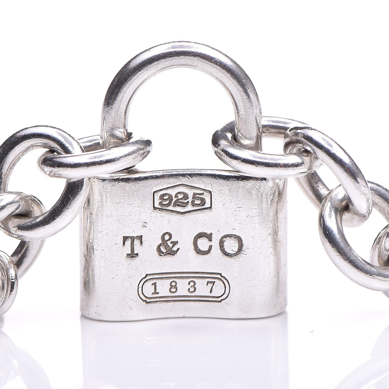 Tiffany Sterling Silver 1837 Lock Charm Bracelet 4 of 4