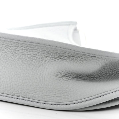 Hermes Taurillon Clemence Evelyne III PM Bleu Pale 10 of 11
