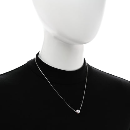 Mikimoto 18K White Gold Akoya Cultured Pearl 8-8.5mm Single Pendant Necklace 2 of 6