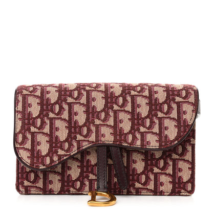 Christian Dior Oblique Saddle Belt Bag Bordeaux 1 of 12