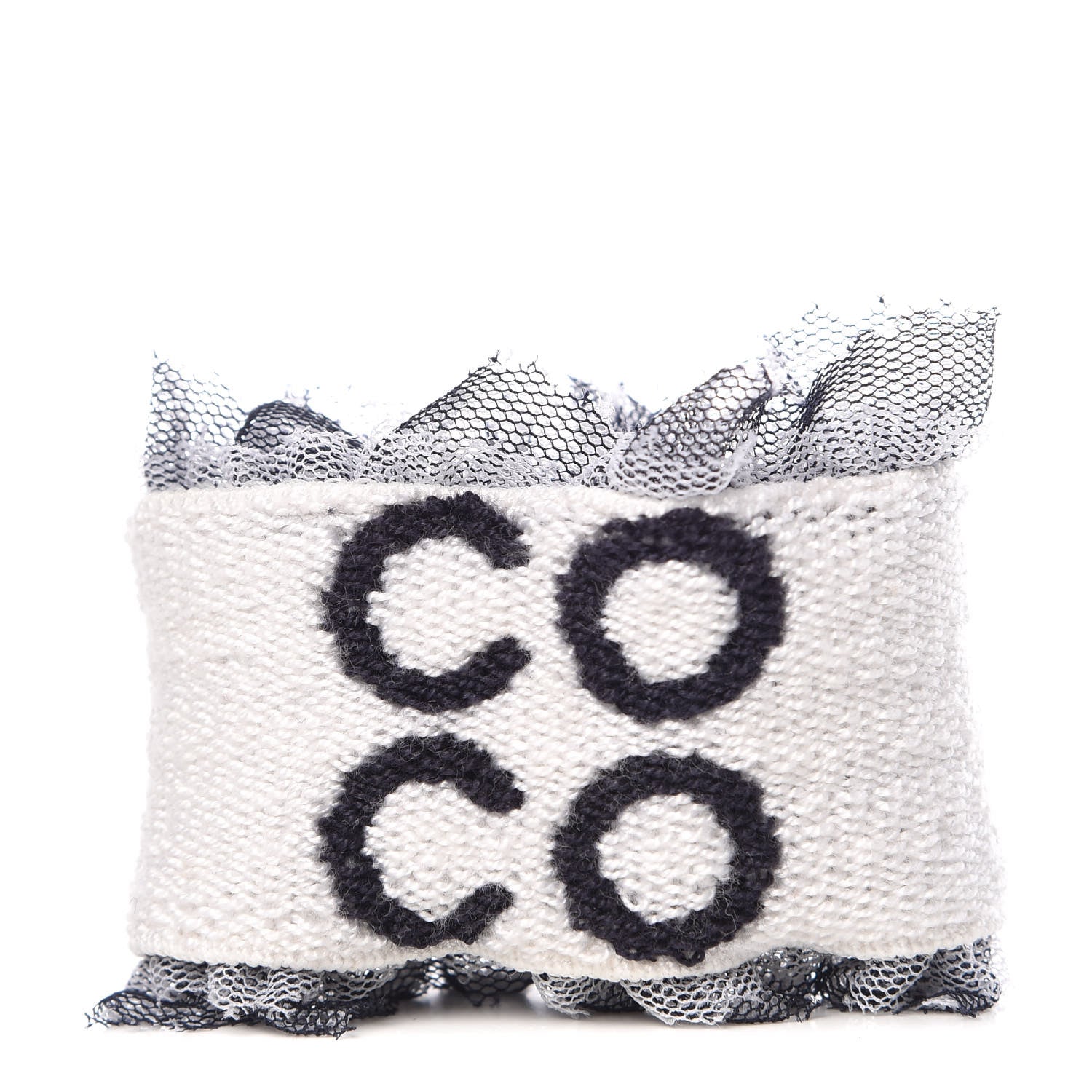 Chanel Coco Tennis Wimbledon Champ Wristband Bracelet White 1 of 4