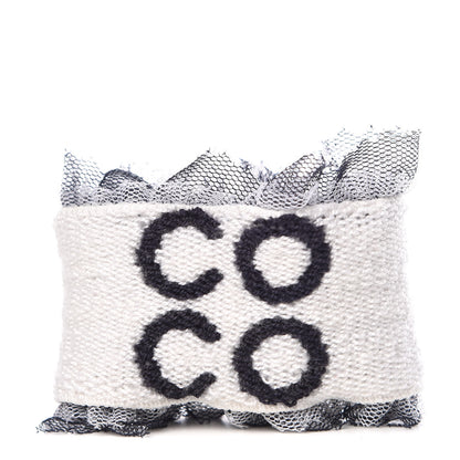 Chanel Coco Tennis Wimbledon Champ Wristband Bracelet White 1 of 4