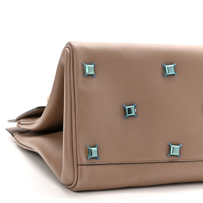 Salvatore Ferragamo Calfskin Large Studio Bag Mud 7 of 9